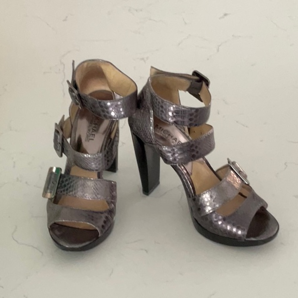 Scrappy snake skin sandals